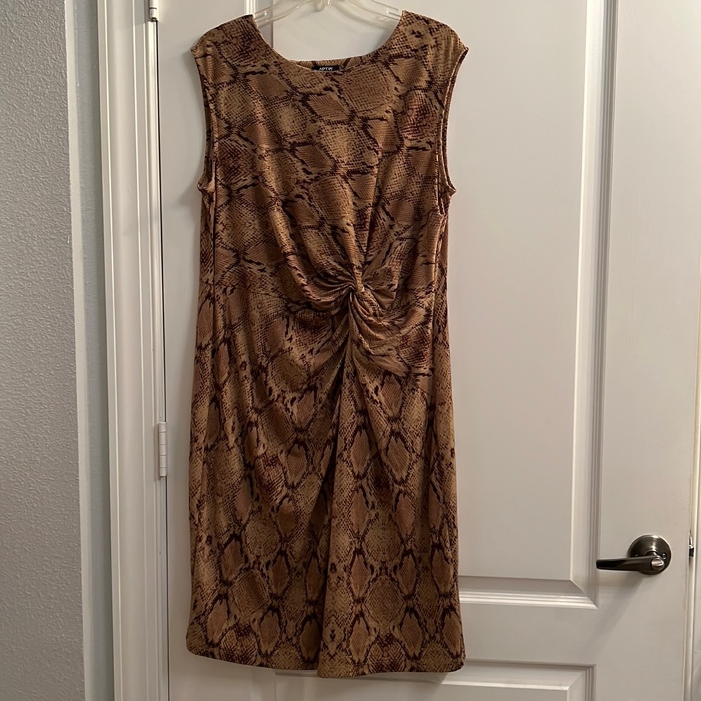 Apt. 9 Sleeveless Sheath Animal Print Dress Size: XL